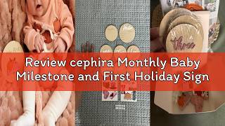 Review cephira Monthly Baby Milestone and First Holiday Signs, Wooden Baby Months Disc Set 1-12, Hel