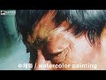 Watercolor portrait painting/인물수채화/성인취미미술/face coloring/misulbu/水彩画/水彩畫