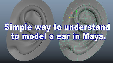 Ear modelling in Maya.