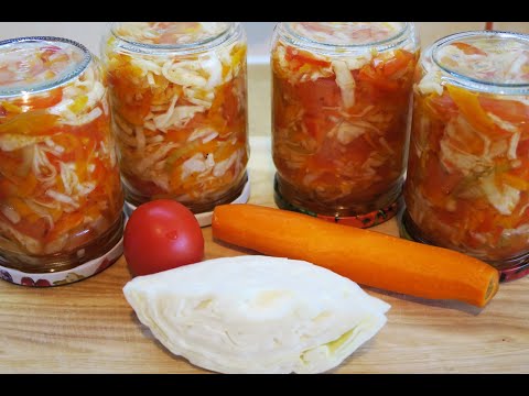 Video: Kopūstų Salotos Su Actu, Pomidorais Ir Paprikomis