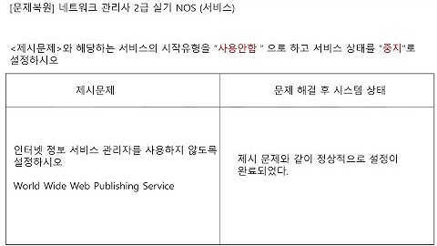 ICQA 네트워크관리사  실기 #ICQA #NOS #서비스_03 #실기문제 #Service #서비스 #Windows_server