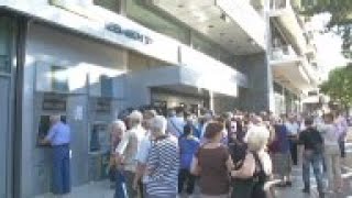 Morning queue for pensions, ATM cash