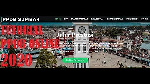 Tutorial Pendaftaran PPDB Online 2020 SUMBAR