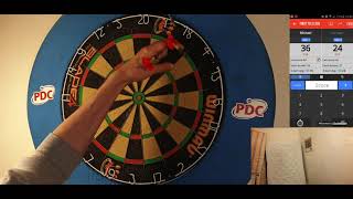 A really good game of darts (sorry for the moving dartboard)