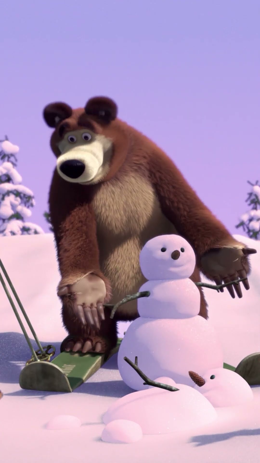 Dangerous turns ⚠️?️ #Watchout #MashaAndTheBear #Shorts #cartoonforkids #kids