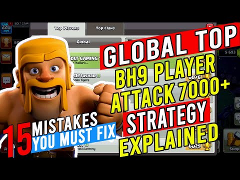 BH9 GLOBAL TOP PLAYER GUIDE  ATTACKS STRATEGY | BH9 BASE | CLASH OF CLANS | COC