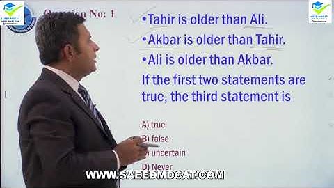 Logical Reasoning PMC MDCAT   Logical Problems |  MDCAT_BY_star_academy_logical_lecture