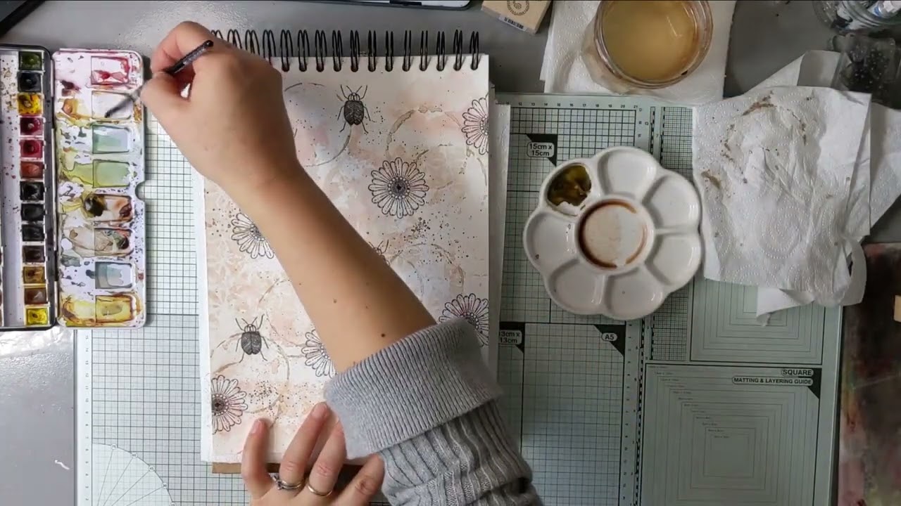 Une page d'art journal à l'aquarelle