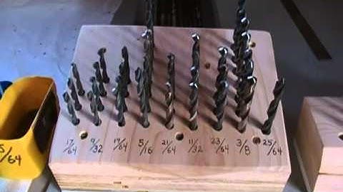 My drill bit storage video