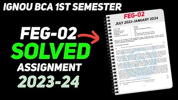 FEG-02 Solved Assignment 2023-24 (July-January) || IGNOU BCA 1st Semester