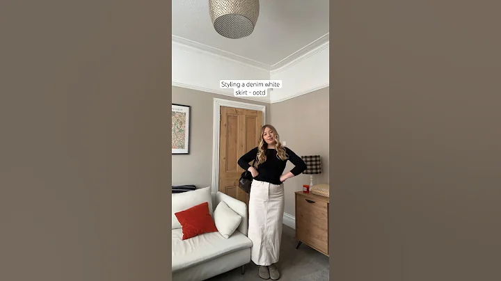 How to style a white denim skirt #fashion #ootd #monochromeoutfit #thriftedfashion