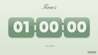 ☘️ 1 Hour Silent Timer ☘️ Flip Cards ☘️ Sage Green ☘️