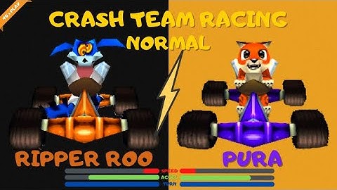 #8 Bad Luck Again (Ripper Roo vs Pura) | Crash Team Racing (PS1) - 2 Players Crash Cup NORMAL