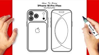 How To Draw iPhone 18 PRO MAX Easy Step By Step
