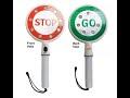 Handheld LED Stop And Go Traffic Sign Light, Battery Handheld Flashing Signage from BYBIGPLUS.COM