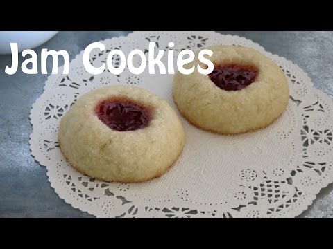 Jam Filled Butter Cookies -- Thumbprints -- The Frugal Chef