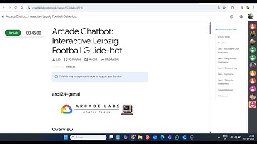 Arcade Chatbot: Interactieve Leipzig Football Guide-bot || Laboplossing || Google Cloud Arcade 2025