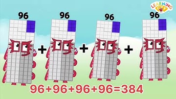 NUMBERBLOCKS ADDITION OF 4 SAME NUMBERS | LEARN TO COUNT | MATH FOR KIDS | learning city