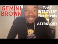 Top 5 INTROVERT Placements In ASTROLOGY | #Top5tuesday #Top5astrology