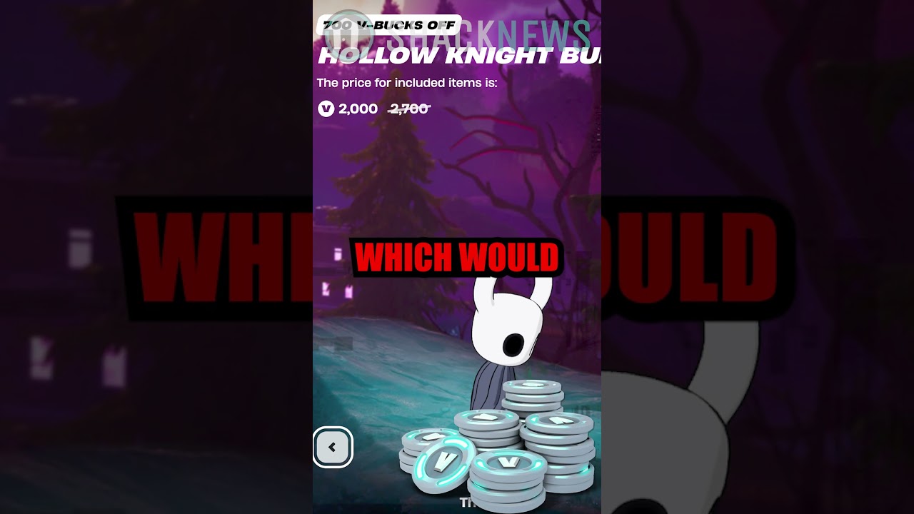 The Fortnite Hollow Knight Bundle costs more than Hollow Knight on Steam #fortnite #hollowknight #pc