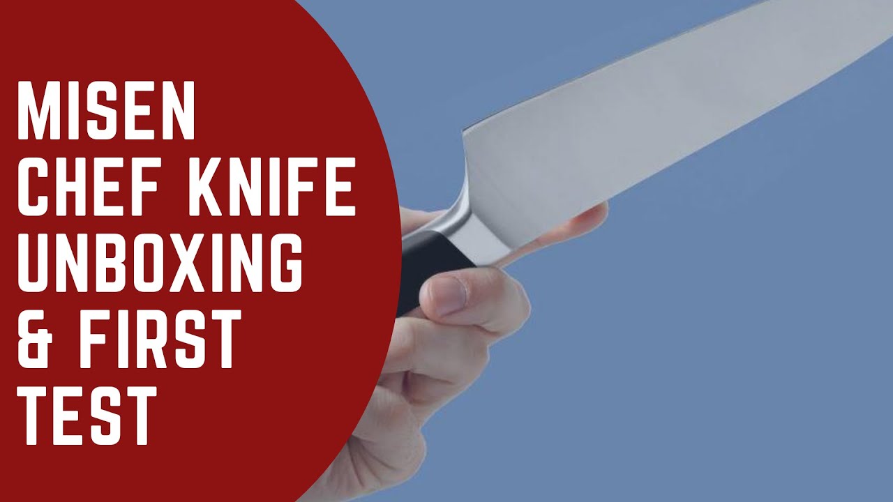 MISEN Chef Knife Unboxing and First Test and Impression - YouTube