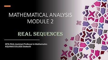 S5 ANALYSIS Module 2 SEQUENCES 3.1.1 INTRODUCTION & DEFINITION