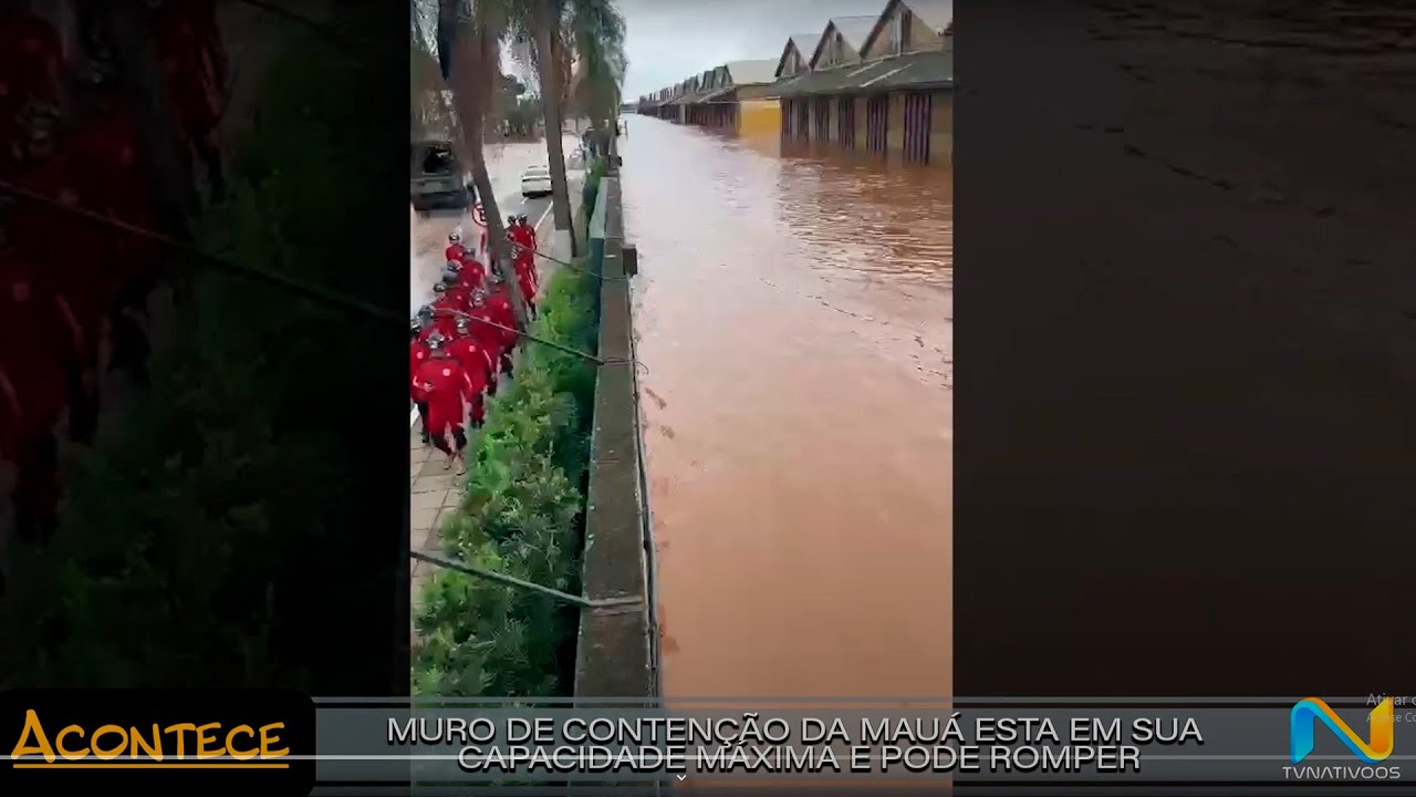 Muro de Contenção da Mauá em sua capacidade máxima e pode romper, POA tem toque de recolher.