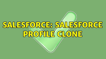 Salesforce: Salesforce Profile clone