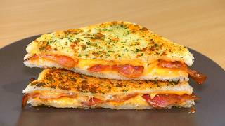 Garlic Butter Bacon Grilled Cheese | Crispy Garlic Bread Bacon Cheese Sandwich @NOOVEN