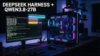5090 powered Local AI agent: Qwen3.8-27B + Deepseek Harness
