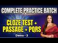 Cloze Test + Passage + PQRS | Complete Practice Batch | English With Rani Ma'am