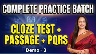 Cloze Test + Passage + PQRS | Complete Practice Batch | English With Rani Ma'am