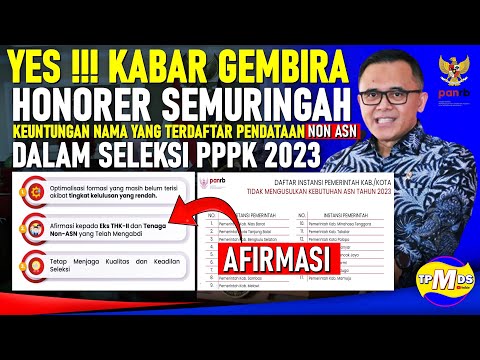 KABAR GEMBIRA !!! HONORER DALAM ATURAN MENPAN RB SELEKSI PPPK 2023