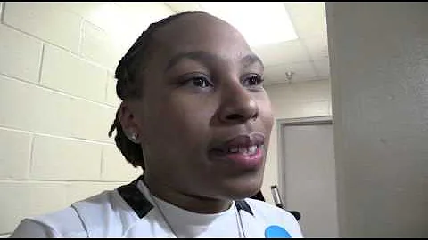Olivia Gaines after Sweet 16 victory