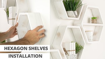 How to hang Hexagon Shelves | Honeycomb Shelves | installation video | LEBAND HOME