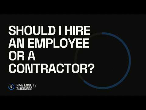YouTube video thumbnail for: Should I Hire an Employee or a Contractor?