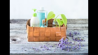 Beautiful Diy Faux Leather Paper Basket Farmhouse Boho Decor, Upcycle Paper Bags, Easy & Fun Craft