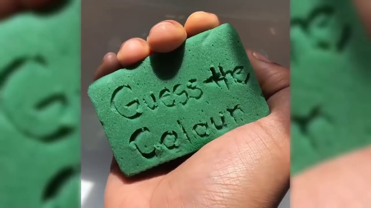 1 HOUR CRUSHING SOAKING FLORAL FOAM! Guess the Color, Pressing, Wet vs