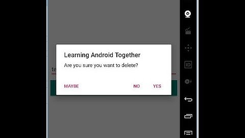 Alert Dialog  in Android - Android Studio