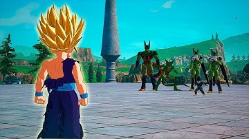 Teen Gohan Super Saiyan 2 VS Cell All Transformations in Dragon Ball Sparking! Zero