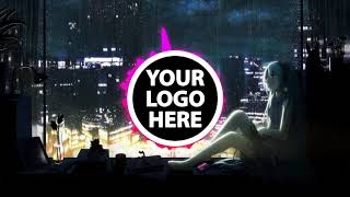 Circular music visualizer with logo