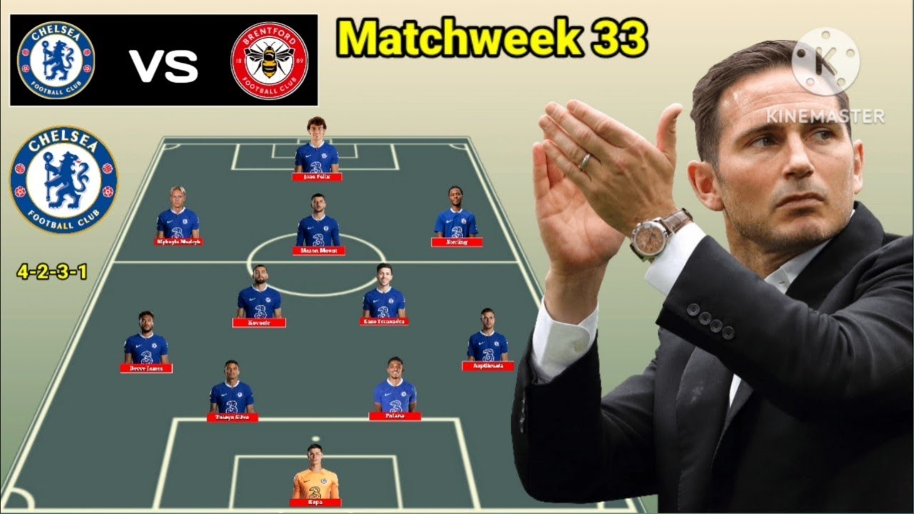 Chelsea vs Brentford ~ Potential Line Up Chelsea 4-2-3-1 Matchweek 33 ...