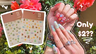 do gel-x nails at home with me | trying cheap nail stickers from Aliexpress screenshot 2