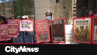 Sudanese protesters call for faster refugee processing in Canada