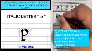 How to Write Italic 'P' Using a Broad Nib Pen - Free Course(Calligraphy)