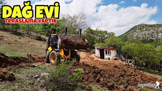 GEZGİNİN DAĞ EVİNDE BAHÇEDE TERASLAMA YAPTIRDI -EĞİMİ FAZLA OLUNCA TEK MANDAL YAPTIK.