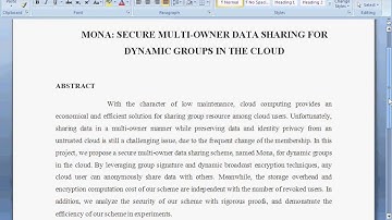 MONA  SECURE MULTI OWNER DATA SHARING FOR DYNAMIC GROUPS IN THE CLOUD