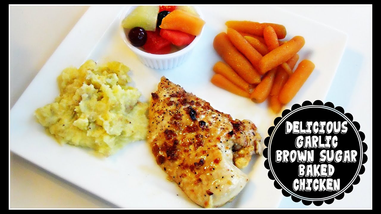 delicious-super-easy-garlic-brown-sugar-baked-chicken-youtube