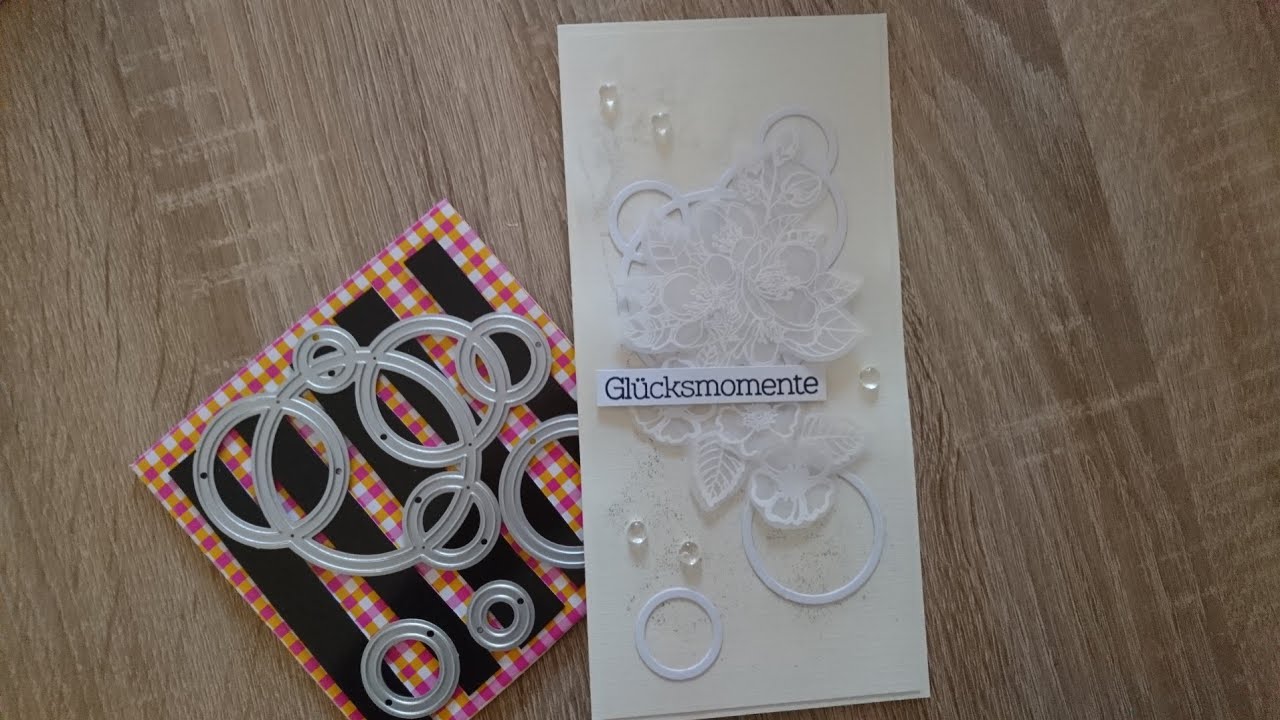 wir basteln eine slimline Karte mit Action stanzschablonen ...