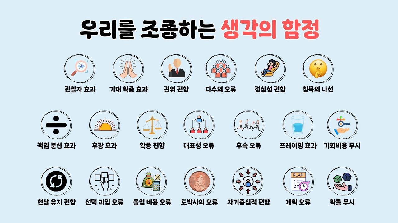 우리를 조종하는 생각의 함정 5분 요약